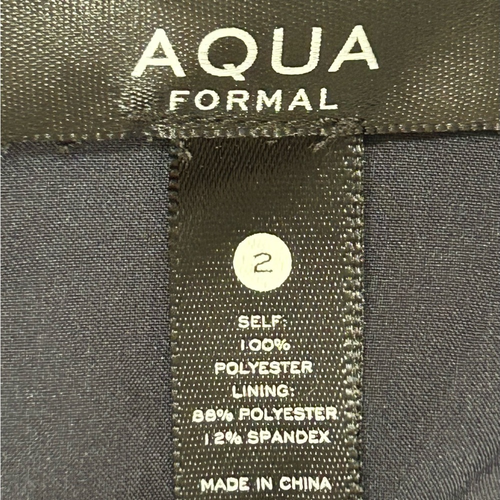 NWT Aqua formal Bloomingdales Long blue dress. Size 2 gown NEW - Picture 7 of 8